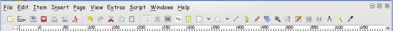 Scribus - Панель инструментов