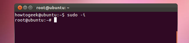 sudo -i