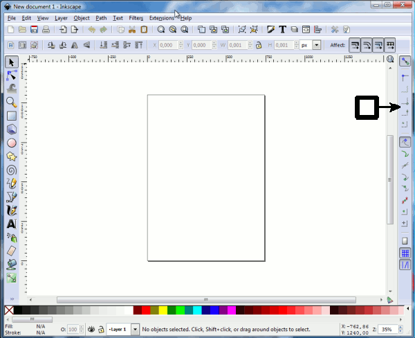 Inkscape. Панель прилипания