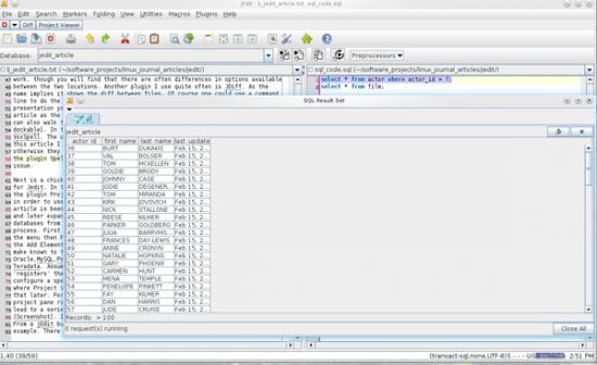 Рис. 5 Полученные данные SQL плагином