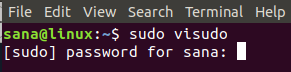 sudo visudo