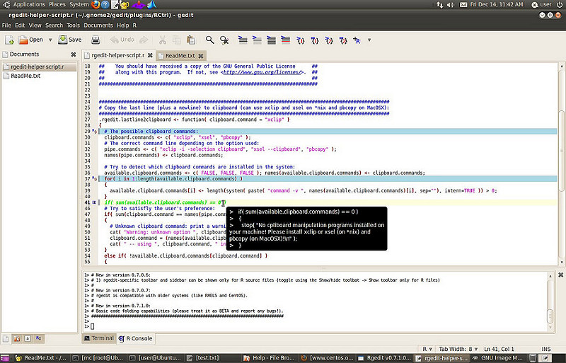 Gedit с RGedit